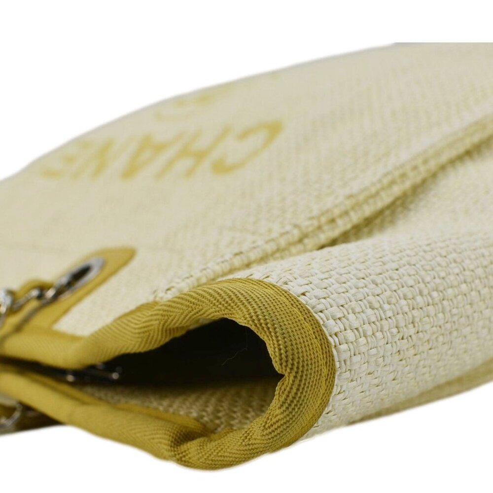 Chanel Deauville Straw Raffia Tote Bag Yellow - Picture 5 of 13
